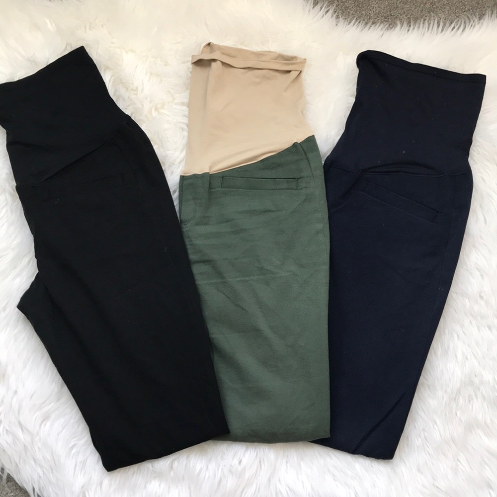 3 Gap maternity skinny ankle dress pants